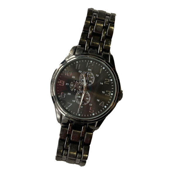 Relic By Fossil Watch Mens Black Stainless Steel Analog Dial Quartz FMDMD111A - Picture 1 of 7